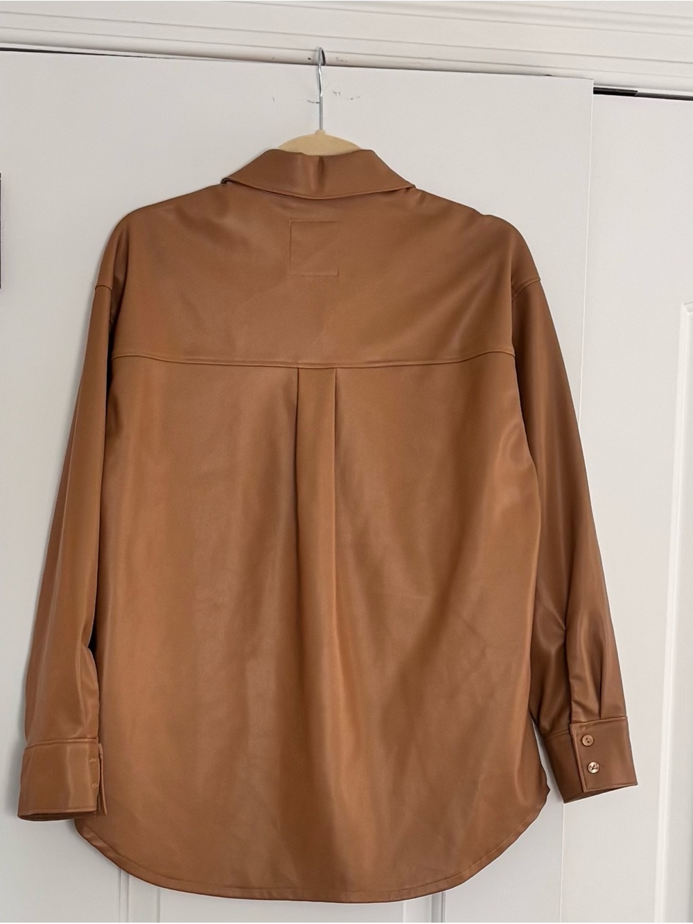 Abercrombie & Fitch Faux Leather Shacket Oversized Fit Size S - Picture 4 of 4